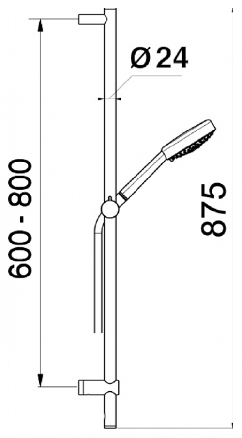 Nikles Brausegarnitur Techno XL 120 Kit verchromt A755.TX.022.05N - Bild 2