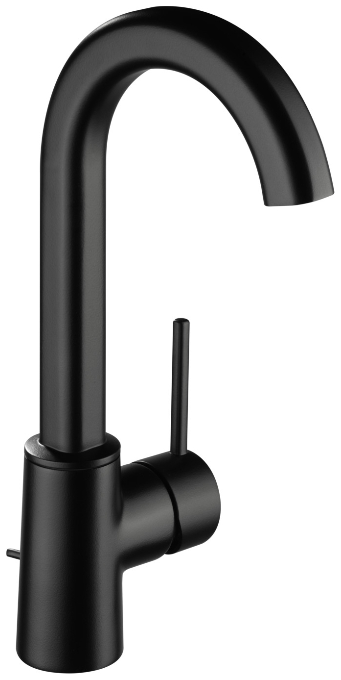 VIGOUR individual Waschtischbatterie GRACE C-Auslauf mit Ablaufgarnitur schwarzmatt - Bild 1