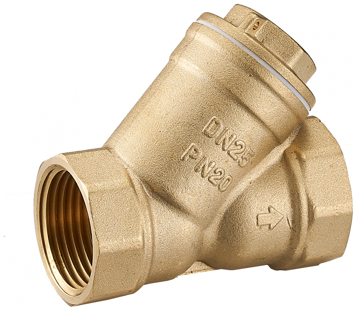 Schmutzfänger 1/2'' aus Messing PN 16 mit Niro-Sieb - Bild 1