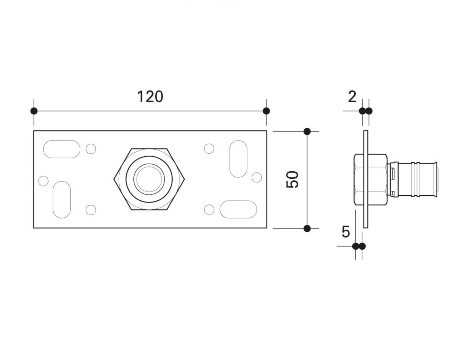 Wanddurchführung alpex F50 16 x 1/2 IG'' AXWDF1615I - Bild 2