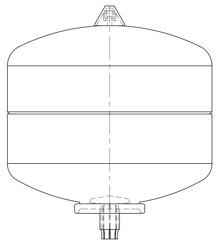 COSMO Trinkwasser-Ausdehnungsgefäss MAG-W 12 Liter weiss 4-10 bar mit Anschluß-T-Stück - Bild 3