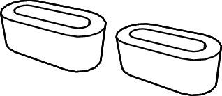 TECE Gummipuffer 2er-Set 9820024, Ersatzteil für TECE Betätigungsplatte - Bild 1