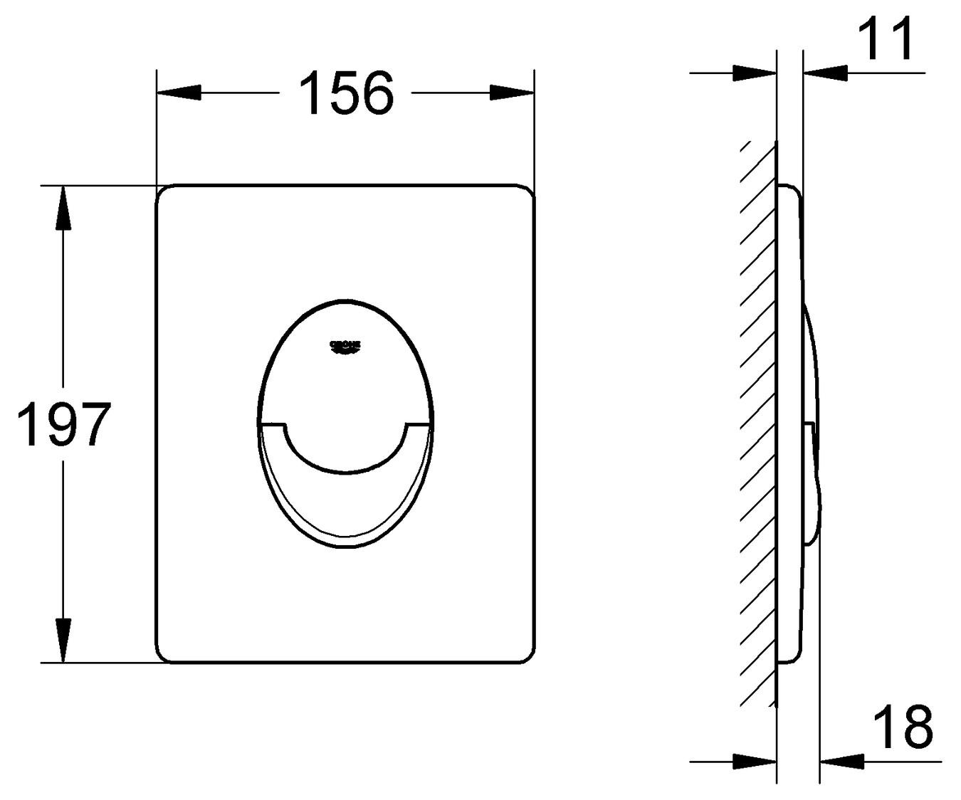 GROHE Rapid SL 3in1-Set Spülkasten GD 2, Abdeckplatte Skate Air weiss und Wandwinkel 38722001 - Bild 5