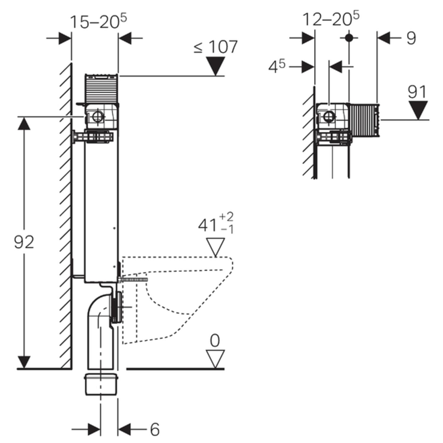 Geberit Kombifix Spülkasten Omega BH 98 oben vorn 110.010.00.1 - Bild 3