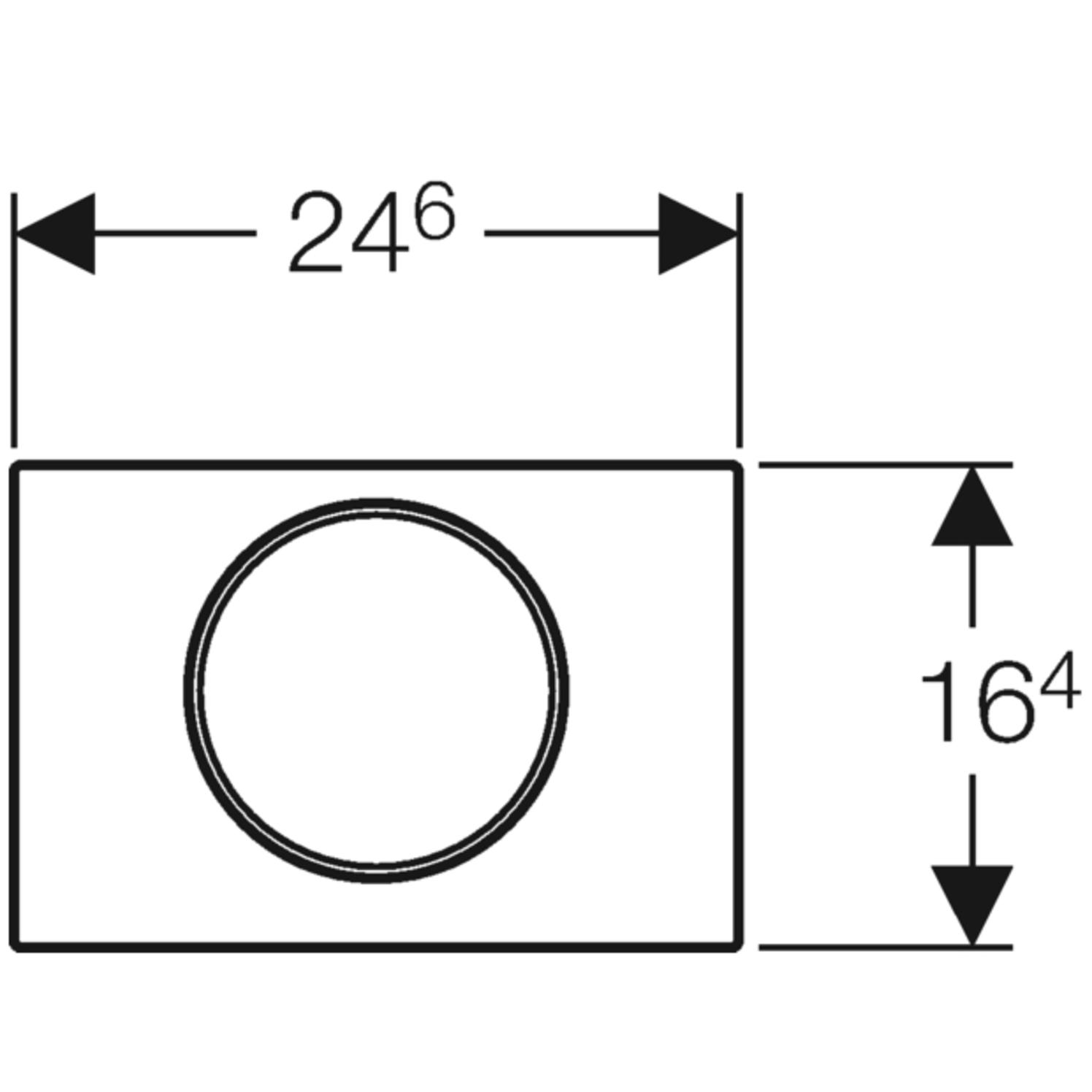 Geberit Sigma10 Betätigungsplatte Spül-Stopp weiß/hgl.verchromt/weiß 115.758.KJ.5 - Bild 2