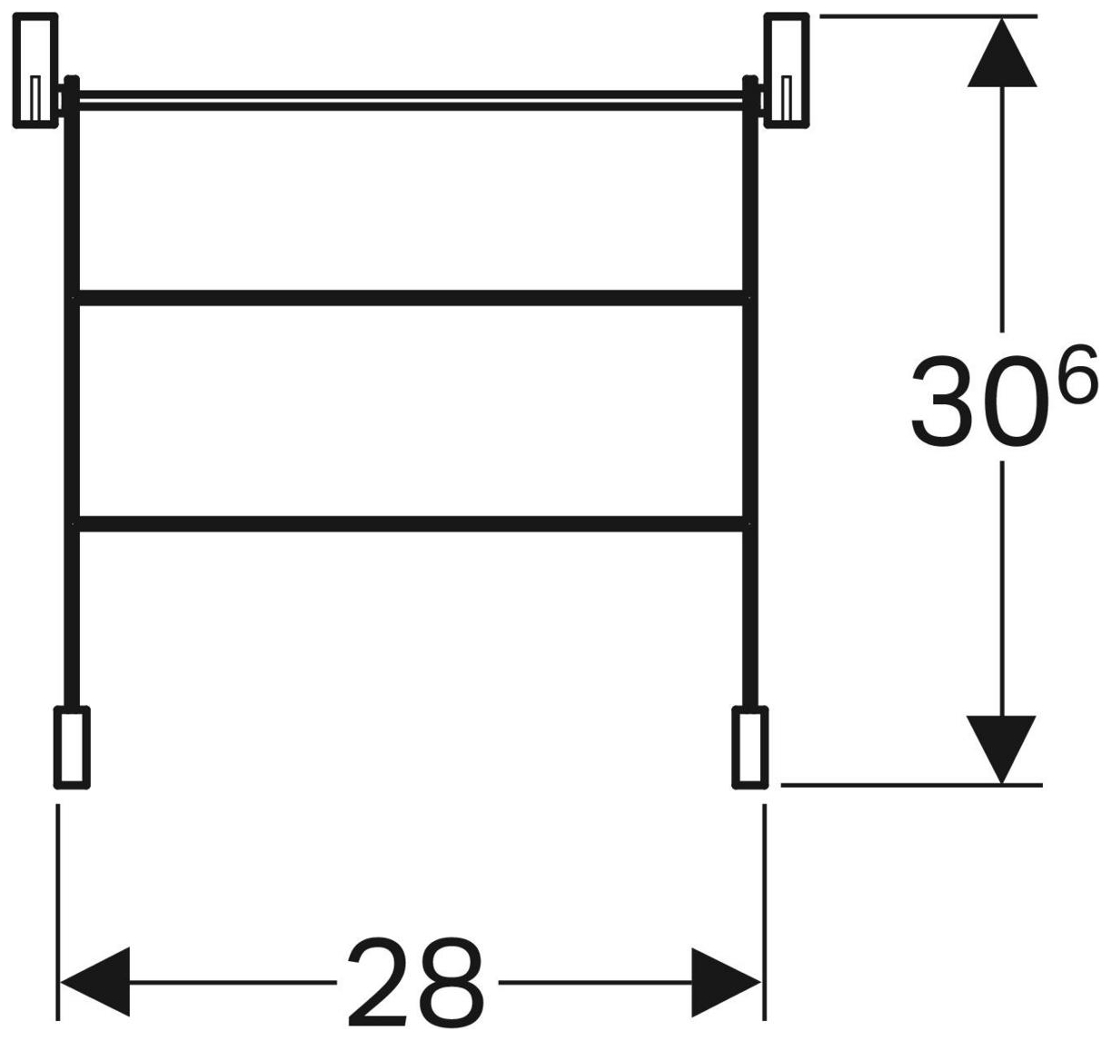 Geberit Publica Klapprost Edelstahl mit Puffern 552201000, für Geberit Ausgussbecken  - Bild 3