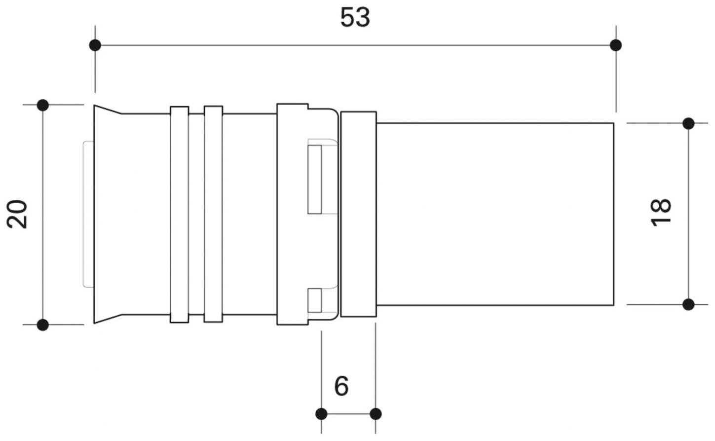 CONEL Connect MV2 Übergang für Metallrohr 20x18 mm Kupfer/Edelstahl - Bild 2