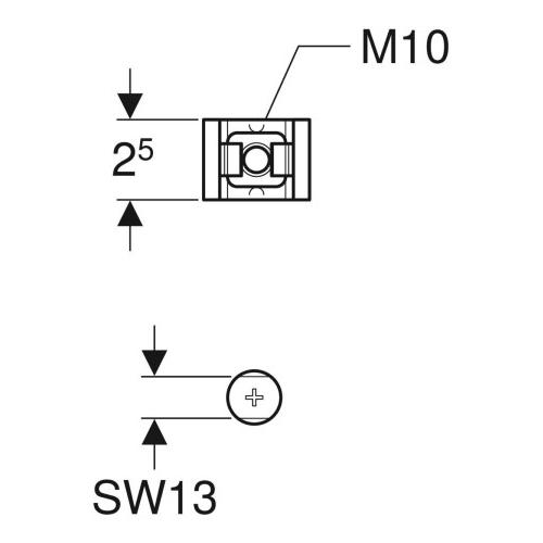 Geberit GIS Befestigungs-Clip M10 verzinkt 461.004.00.1 - Bild 2