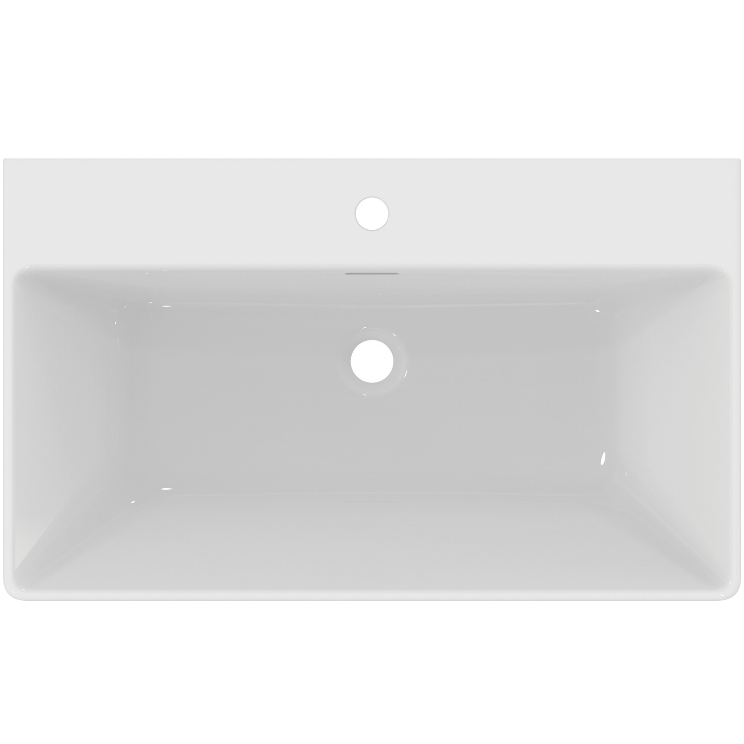 VIGOUR Möbelwaschtisch derby V3 80x48cm PflegetectPlus weiss mit Hahnloch und Überlauf