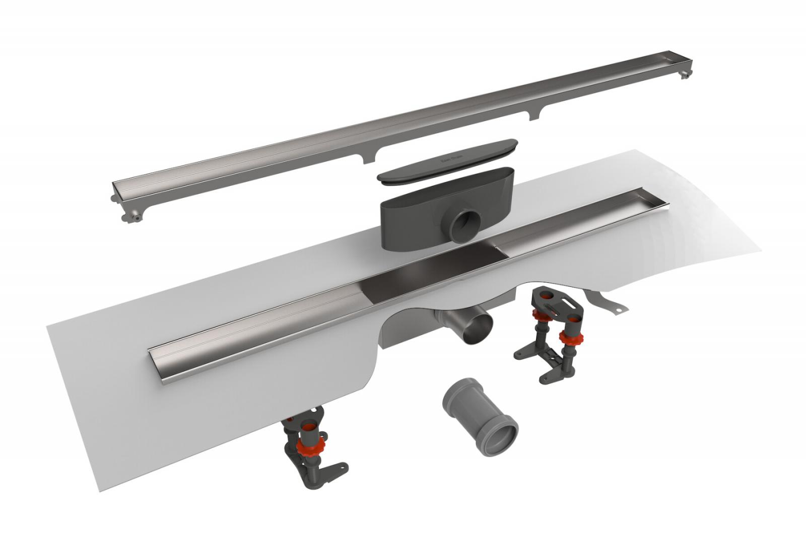 ESS Duschrinne Easy Drain Compact 30 FF 600 mm Edelstahl mit Fliesenmulde EDCOMTFF 600-30 - Bild 1