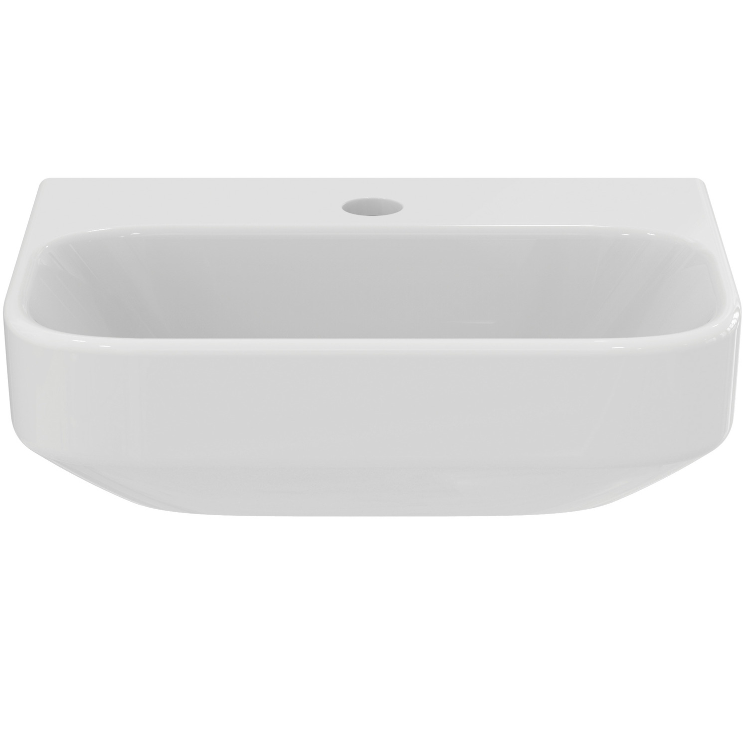 VIGOUR Handwaschbecken derby V3 40x30cm PflegetectPlus weiss mit Hahnloch, ohne Überlauf