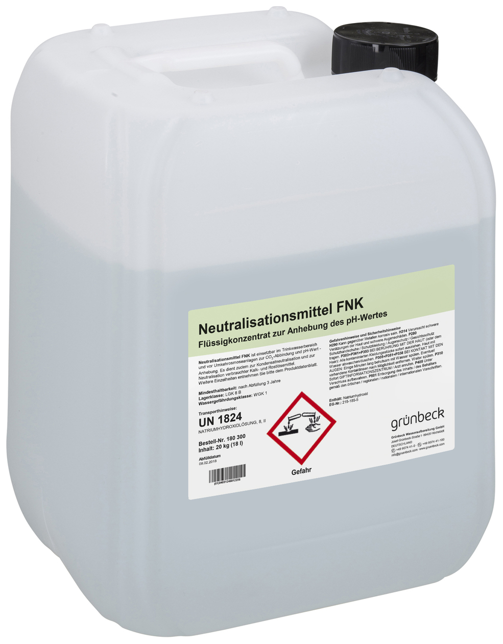 Grünbeck Neutralisationsmittel FNK 20 kg 180300, zur Anhebung des pH-Wertes