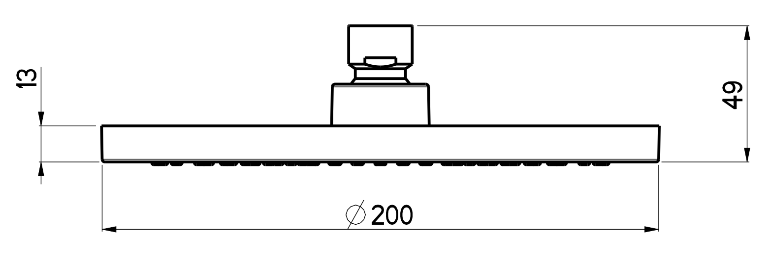 VIGOUR Kopfbrause individual 2.0 Länge 200mm rund verchromt  - Bild 2