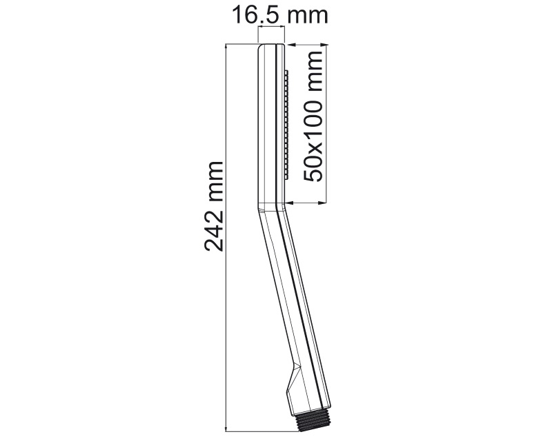 Nikles Handbrause Pearl Rectangle 1-strahlig 50x100mm verchromt