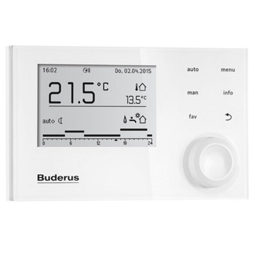 Buderus Logamatic RC310 weiß System-Bedieneinheit, mit Außenfühler T1 für EMS plus - Bild 2