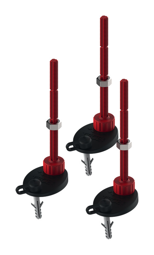 TECEdrainprofile Montagefüße Verstellbereich 95-194 mm Schallschutz und Befestigung 674000 - Bild 1