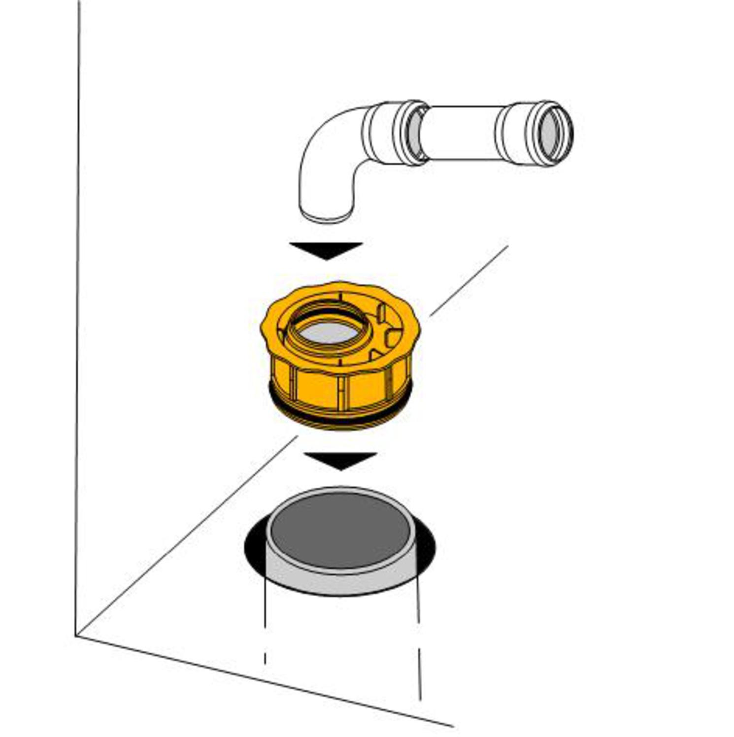 Abwasserinnenreduzierstück DN 110 x 75 für HT- und KG-Rohre - Bild 2