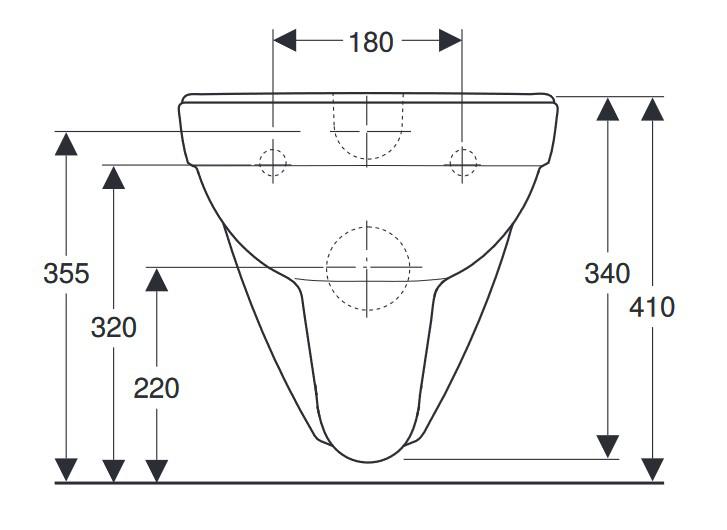 VIGOUR Wand-Tiefspül-WC clivia, spülrandlos, weiss PflegetectPLUS - Bild 3