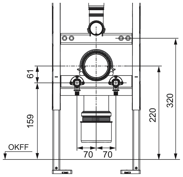 TECEone Aufrüstset für WC-Module 320 mm 9880079 - Bild 2