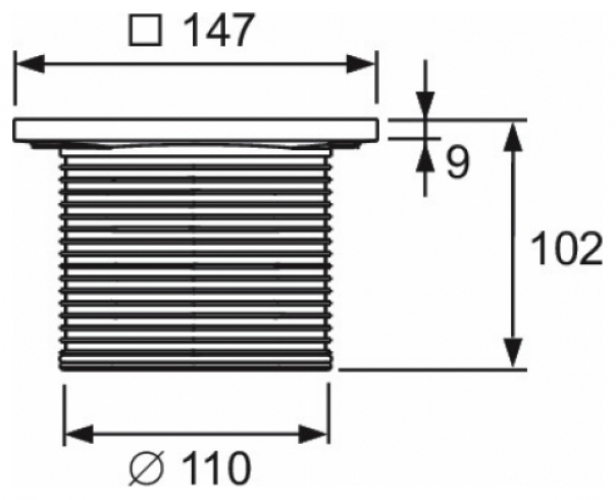 TECEdrainpoint S Rostrahmen Kunststoff 150x150 mm inklusive Designrost 3660003 - Bild 2