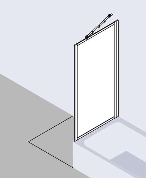 Kermi Nova 2000 Seitenwand TWD 750x1600 mm Kerolan Fontana hell, Profil silber mattglanz - Bild 4