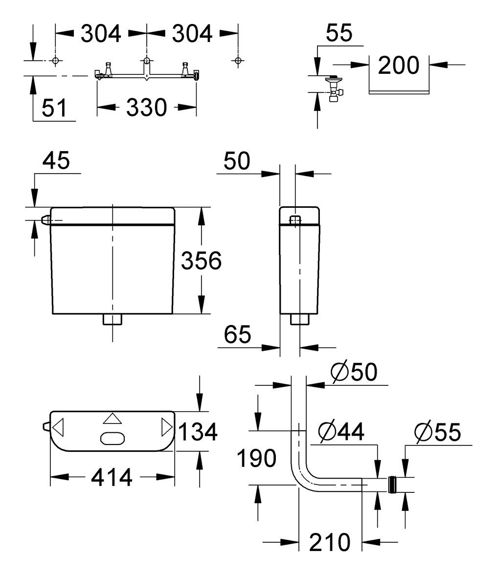 GROHE WC-Spülkasten 37355 Aufputz alpinweiß 37355SH0 - Bild 3