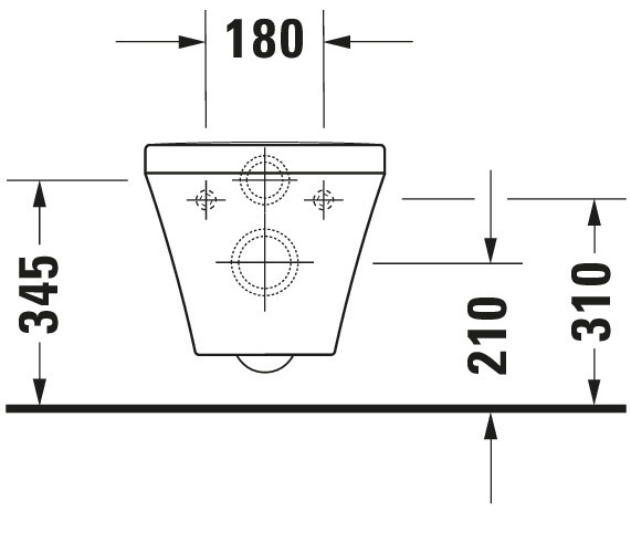 Duravit Durastyle Wand-Tiefspül-WC rimless, verdeckte Befestigung Durafix, weiss Wondergliss - Bild 4