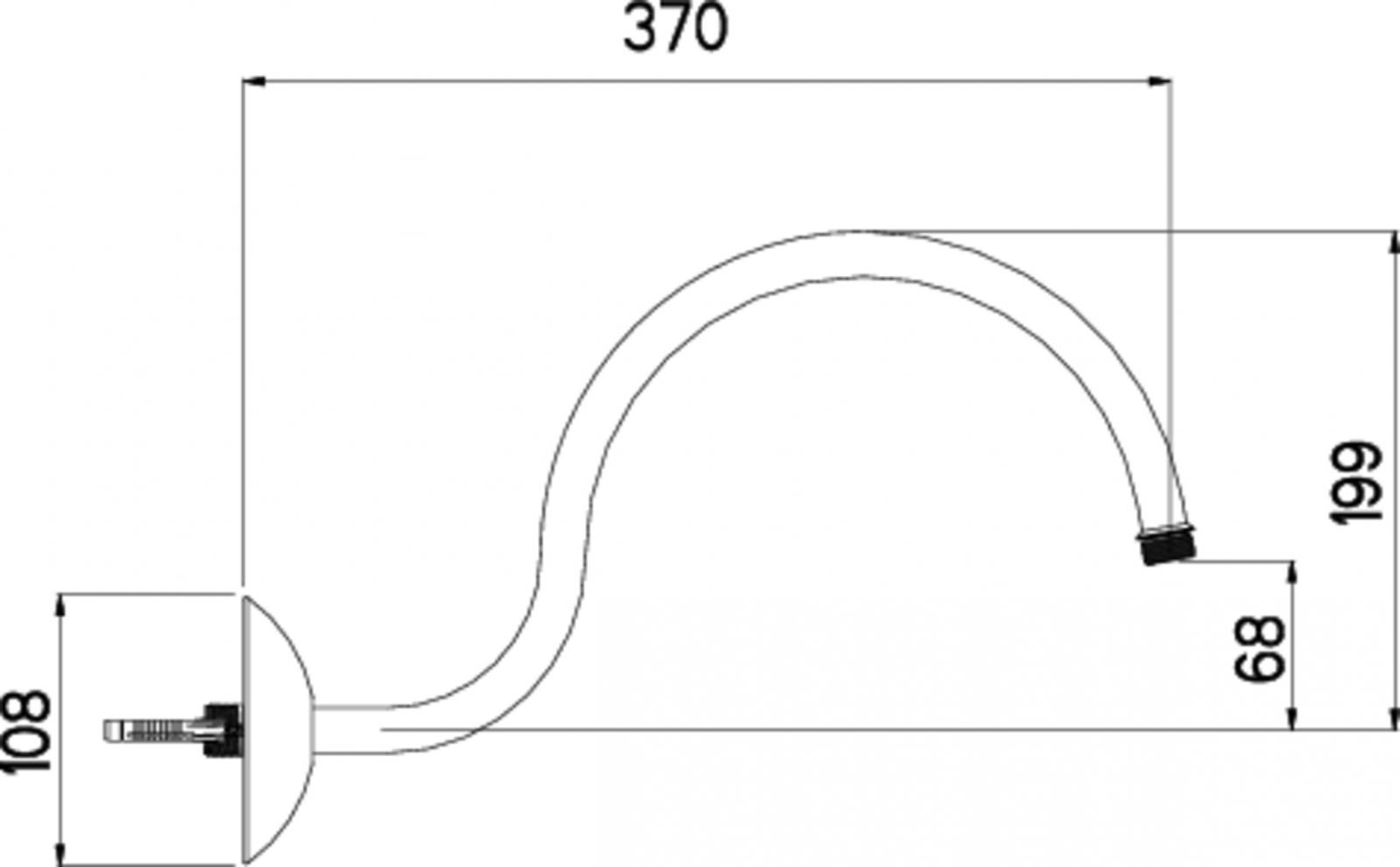 Nikles Brausearm Luce 370 mm verchromt NIKARMLUC370 - Bild 2