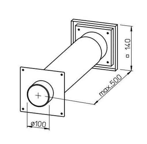 Helios Teleskop-Mauerkasten TMK 100 hellgrau Hart-PVC-Rohr Nr. 844 - Bild 2