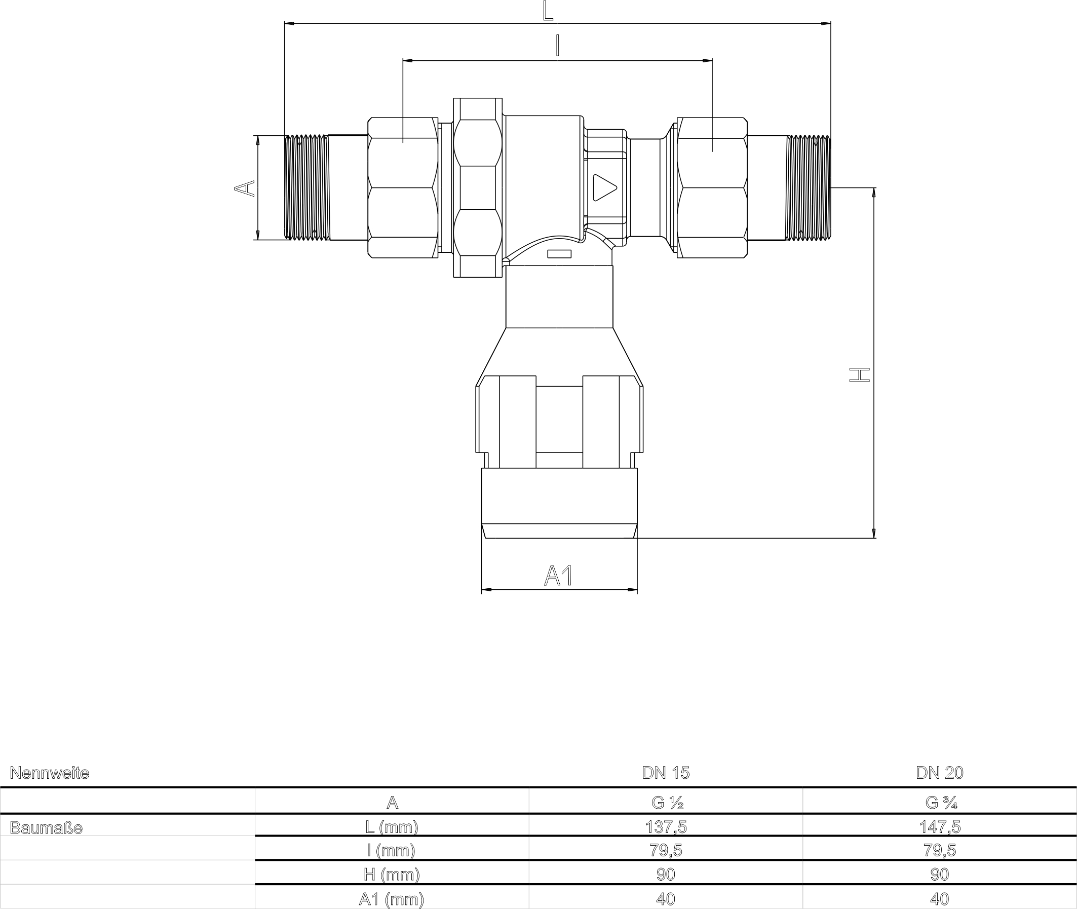 SYR Systemtrenner CA 6800 DN 15 Gehäuse aus Pressmessing 6800.15.000 - Bild 2