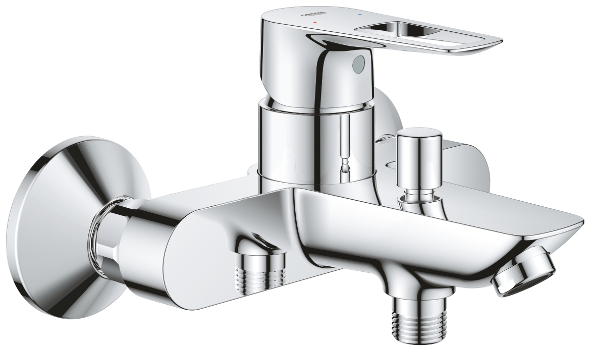 GROHE Wannenbatterie BauLoop für Wandmontage eigensicher chrom 23602001 - Bild 1