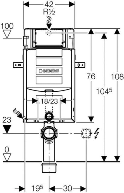 Geberit Kombifix Plus Spülkasten Sigma UP320 vorn 110.300.00.5
