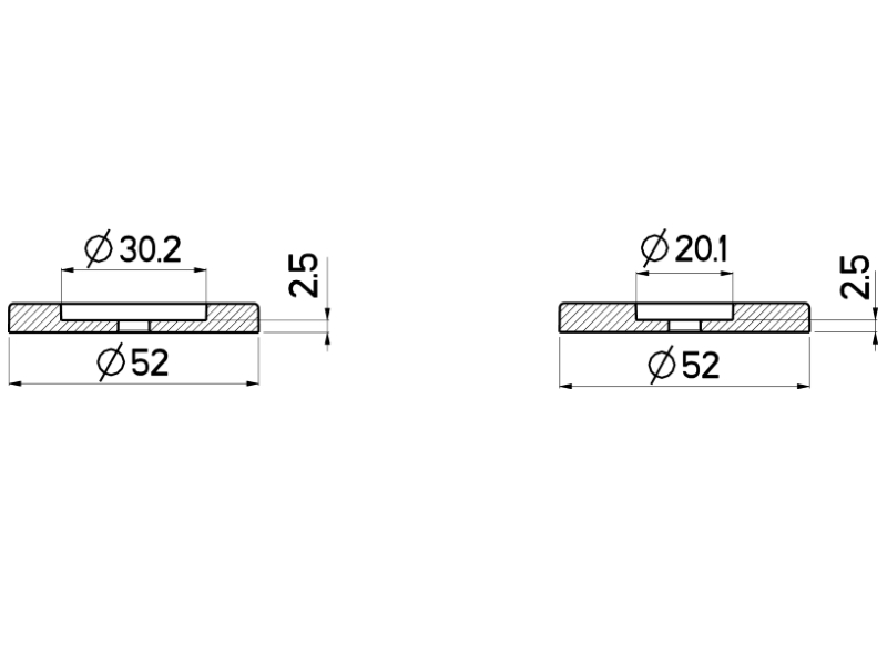 Nikles Abdeckrosetten-Kit für Brausestangen verchromt