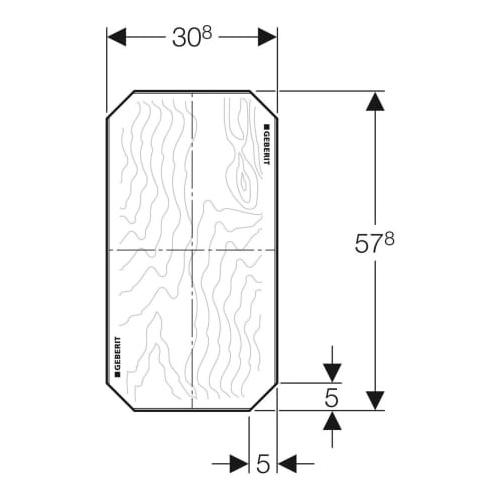 Geberit GIS Montageplatte aus Holz Haltesysteme 461.035.00.1 - Bild 2