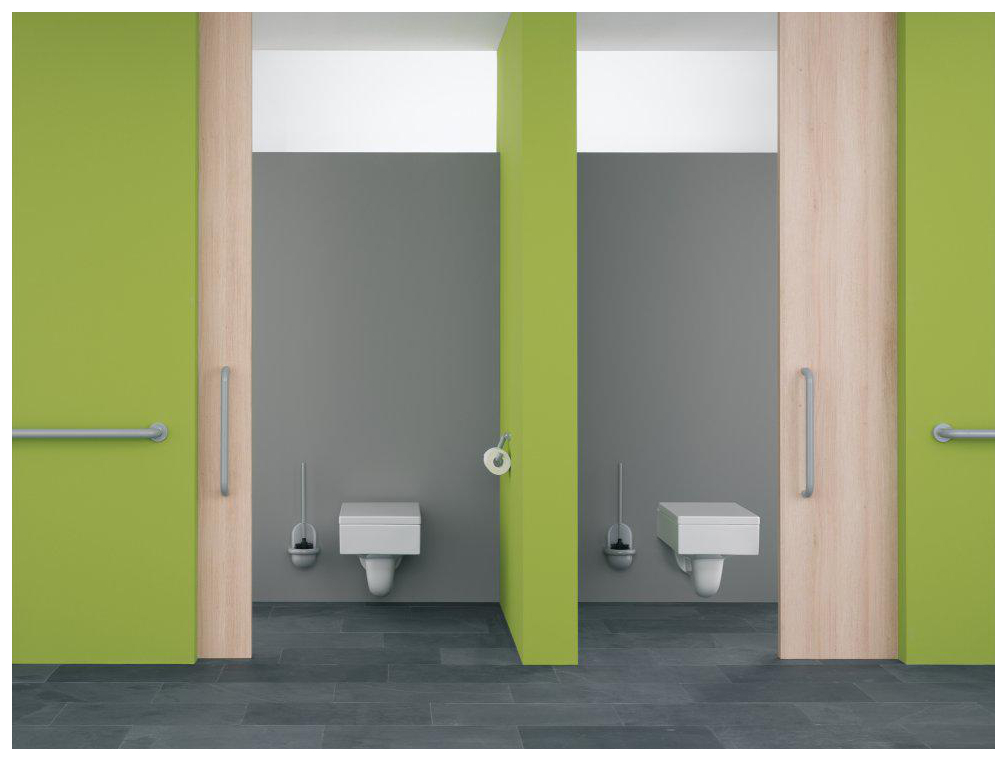 HEWI Serie 477 Badetuchhalter BA1.1 d:33 mm Achsmass1000mm reinweiß 477.30.320.99 - Bild 3