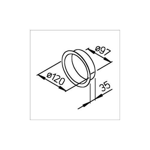Helios Einbauring EBR 100 für Tellerventile Stahlblech verzinkt 0953 - Bild 2