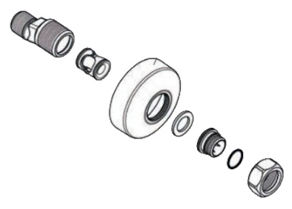 VIGOUR Ersatzteil Rosette zu S-Anschluss (2 Stück) für clivia AP-Batterie und AP-Thermostat