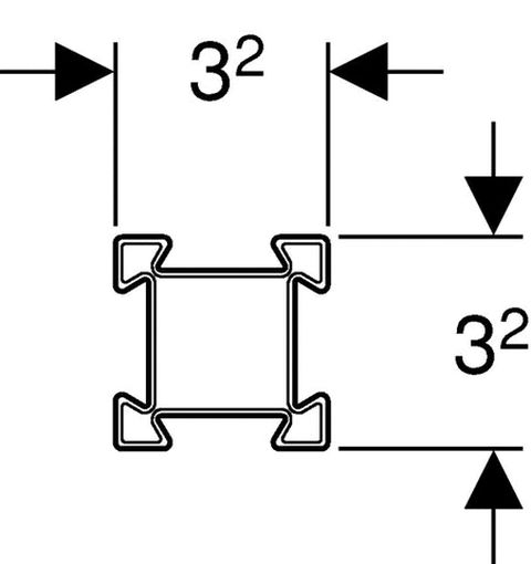 Geberit GIS Profil 3,2x3,2 cm verzinkt 461.000.25.1 in Stangen je 5 Meter - Bild 4