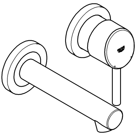 Grohe 2-Loch Waschtischbatterie Concetto chrom 19575001