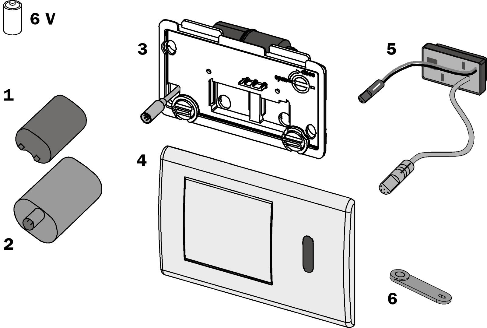 TECE Ersatzteil IR-Sensor 6 V. für WC-Elektronik 9.820.198 - Bild 1