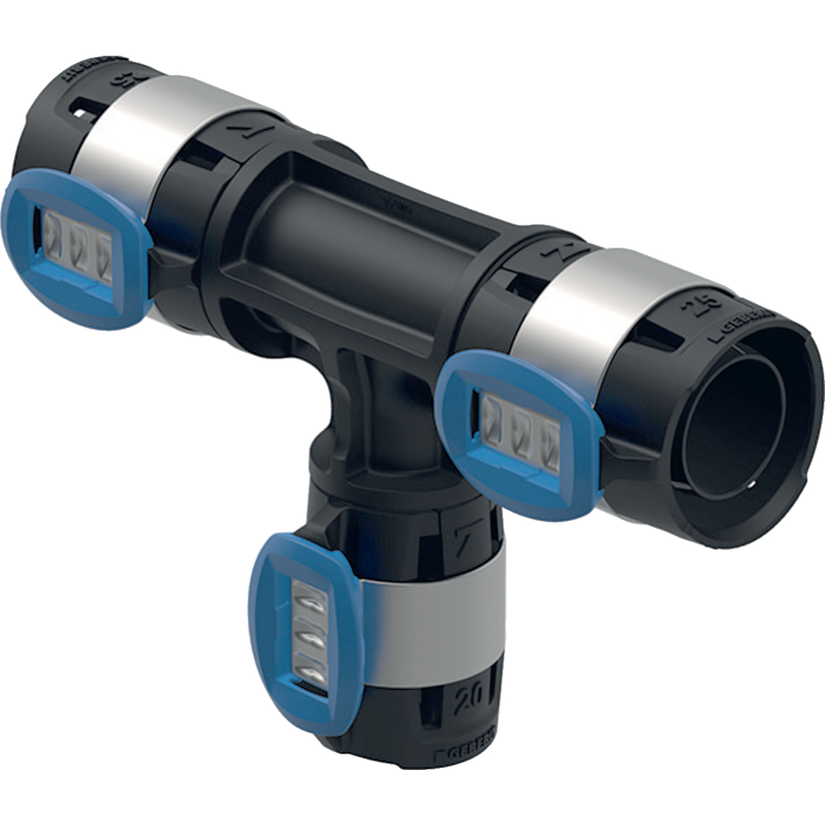Geberit FlowFit T-Stück reduziert d=20-16-20mm PPSU 620.111.00.1 - Bild 1
