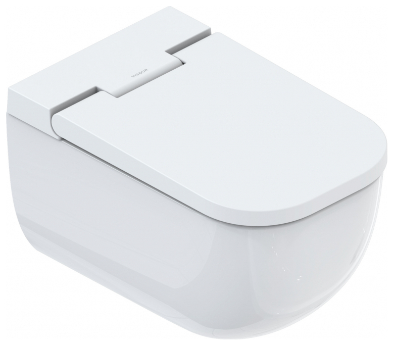 VIGOUR derby AQUAWASH Dusch-Wand-WC weiss komplett spülrandlos, für UP-Spülkasten - Bild 1