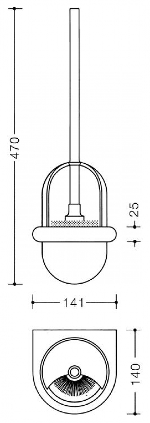 HEWI Serie 477 WC-Bürstengarnitur Serie 477 reinweiß 477.20.100.99 - Bild 2