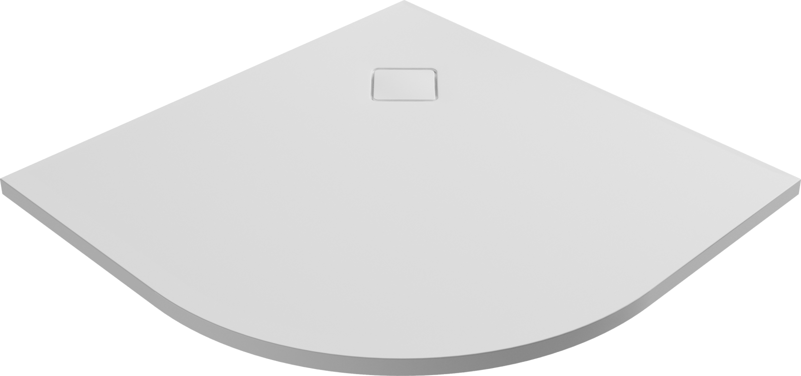 VIGOUR Viertelkreis-Duschwanne V3 Mineralguss 90x3,0cm Radius 55cm SafeStepPlus weiß matt