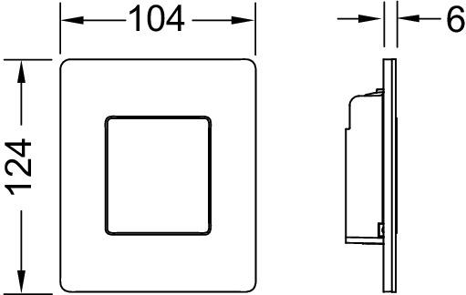 TECEsolid Urinal-Betätigungsplatte Edelstahl gebürstet (Anti-Fingerprint) inkl. Kartusche 9242434 - Bild 2