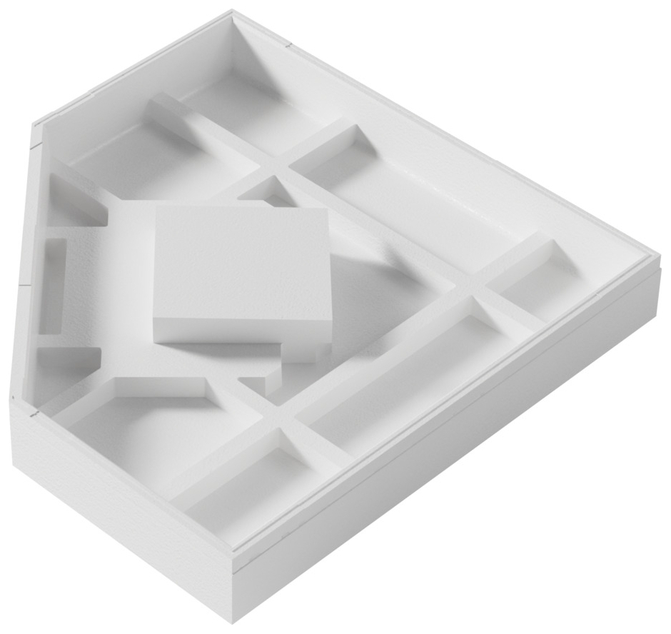 VIGOUR Wannenträger für Fünfeck-Duschwanne one 100x100x2.5cm Höhe 13cm - Bild 1