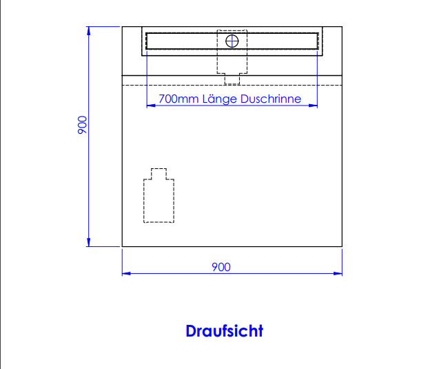 VIGOUR Duschelement individual 3.0, 90x90cm mit integrierter Duschrinne individual 70cm - Bild 2