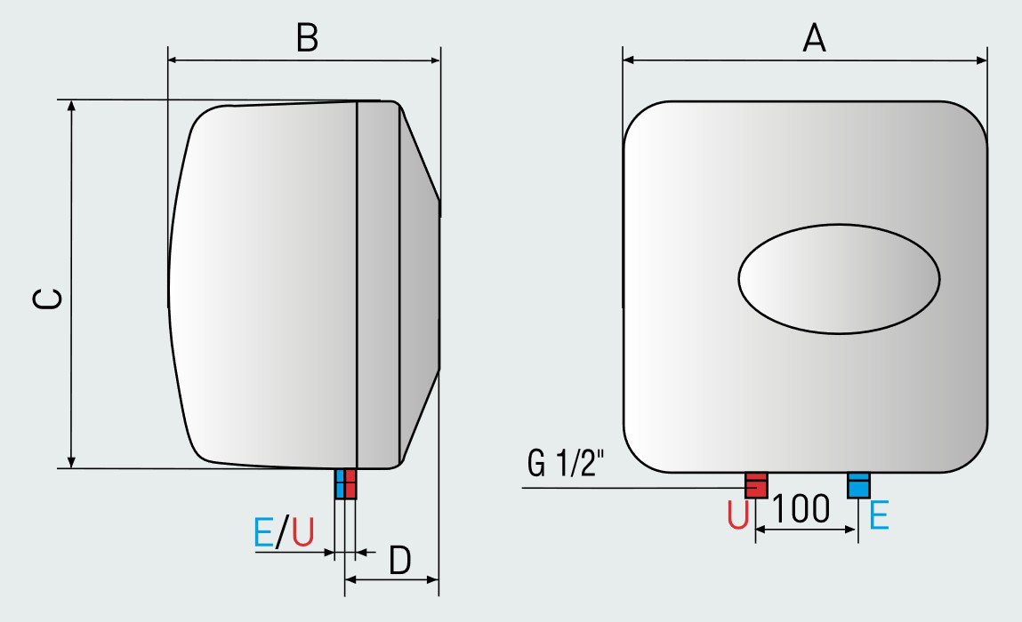 Ariston Warmwasserspeicher 30 Liter druckfest Andris Lux 30 O D EU, Übertisch, 2 KW, 230V, 3100893 - Bild 3
