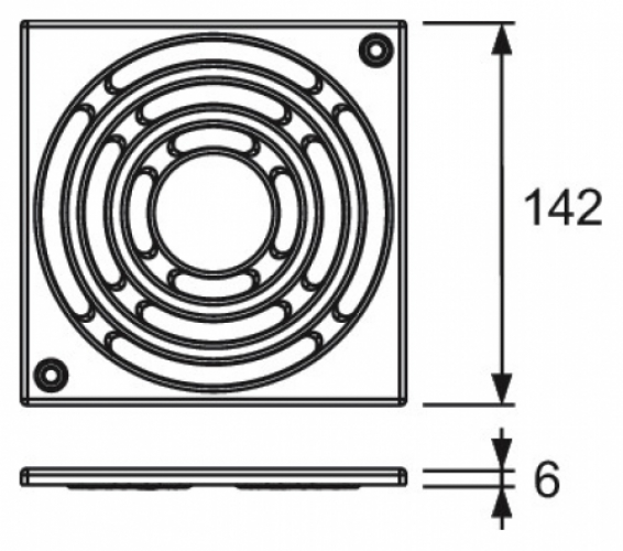 TECEdrainpoint S Designrost 150x150 mm Edelstahl 3665001 - Bild 3
