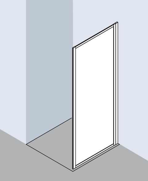 Kermi Nova 2000 Seitenwand TWD 900x1850 mm Kerolan Fontana hell, Profil silber mattglanz - Bild 3